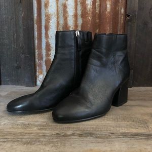 Black Leather Ankle Boot